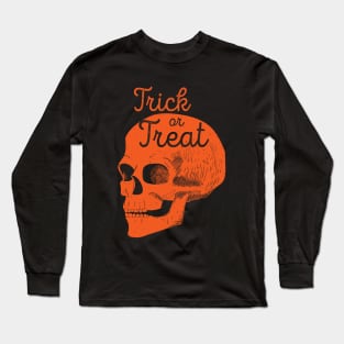 Halloween Skull Trick or Treat (Orange) [HT] Long Sleeve T-Shirt